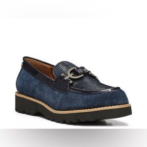 Donald J. Pliner Clio Navy Slip-On Loafers